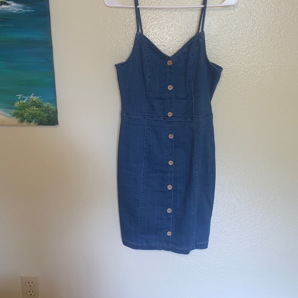Jean button down dress